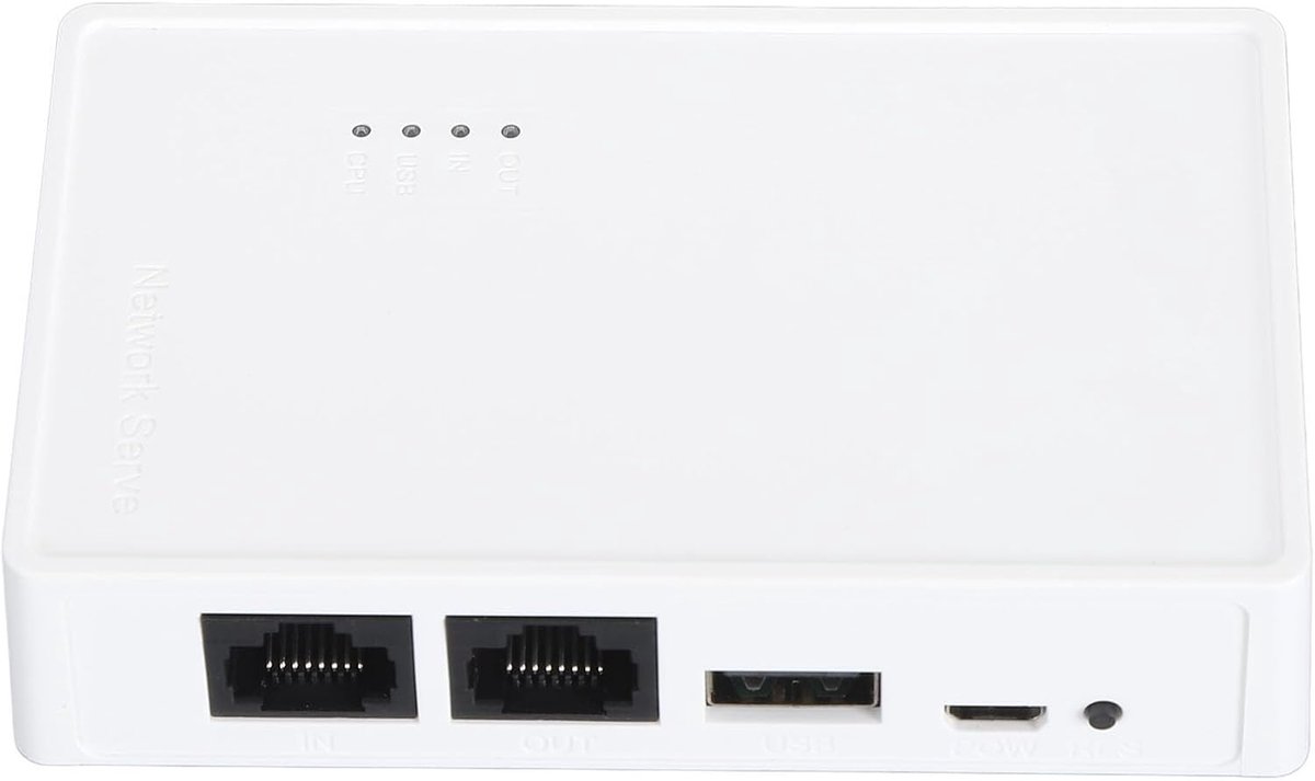 USB Print Server - Printer Delar - Printer Delen - Ondersteunt Meerdere Gebruikers - 14 x 9 x 3 cm