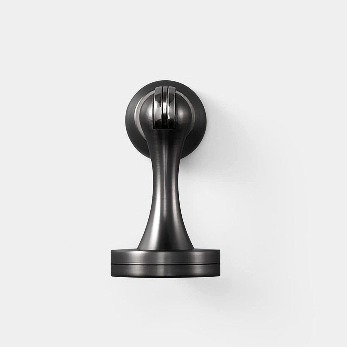 Deurstopper Magneet - Deurvanger Deurhouder - Deuren Open Houden - Zilverkleurig Zinklegering - 1 stuk - Zwart