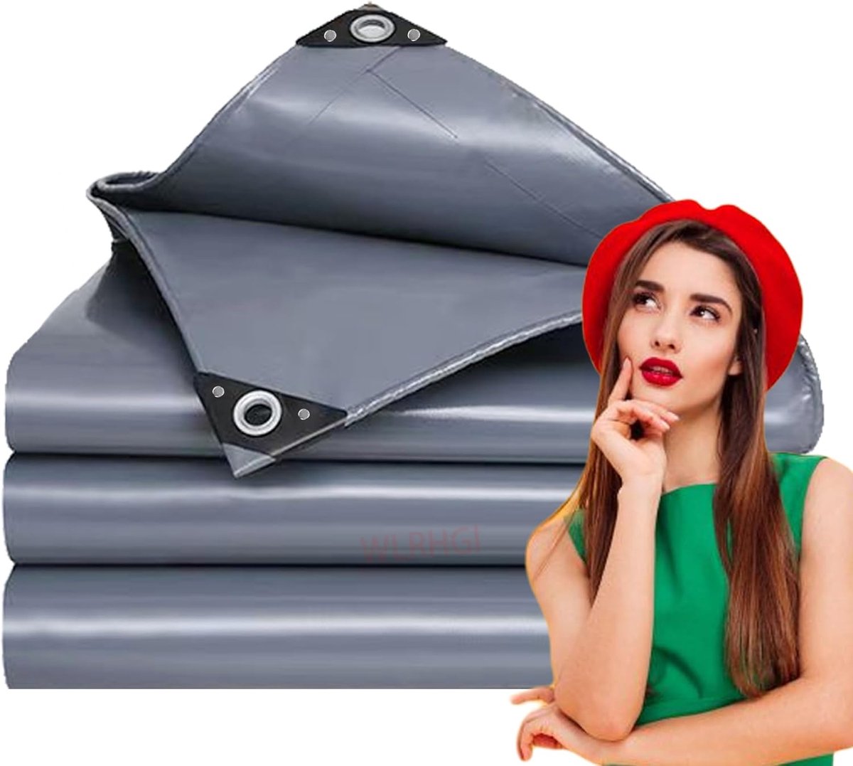 Afdekzeil - Zeil Tarp - Bescherming Buiten - Versterkte Randen - 1.5 x 20 m - Grijs