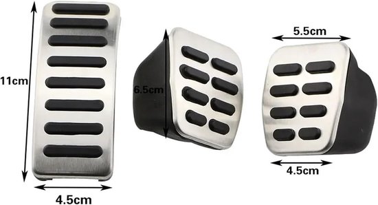 Pedaalhoezen Set - Auto Pedalen - Verbeteren Rijgrip - Antislip Oppervlak - 3 Stuks - Metaal — afbeelding 4