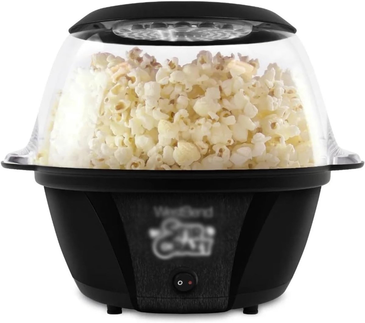 Popcornmachine Elektrisch - Popcornmaker Keuken - Thuis Popcorn Maken - Met Roerstaaf - 6 Liter Capaciteit - Wit