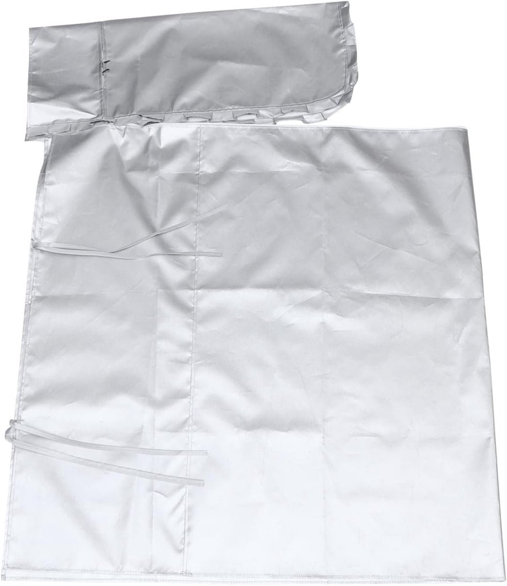 Wasmachinehoes Waterdicht Apparaatbeschermer Bovenlader Apparaat Beschermen Extra Dik Oxford Doek 60x90cm Zilver