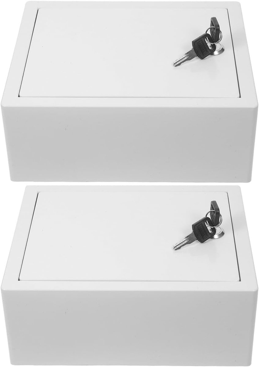 Brievenbus Set - Melkboxen - Veilige Leveringen - Met Slot - 2 Stuks - Wit