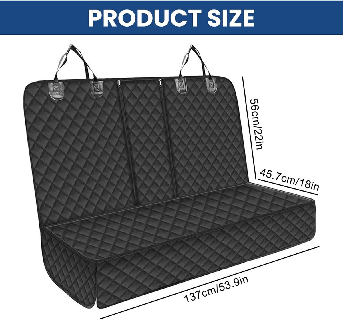 Hondenkleed Auto - Reisbeschermer - Hond Vervoeren - Waterdicht Oxford Materiaal - 135 X 120 Cm - Zwart