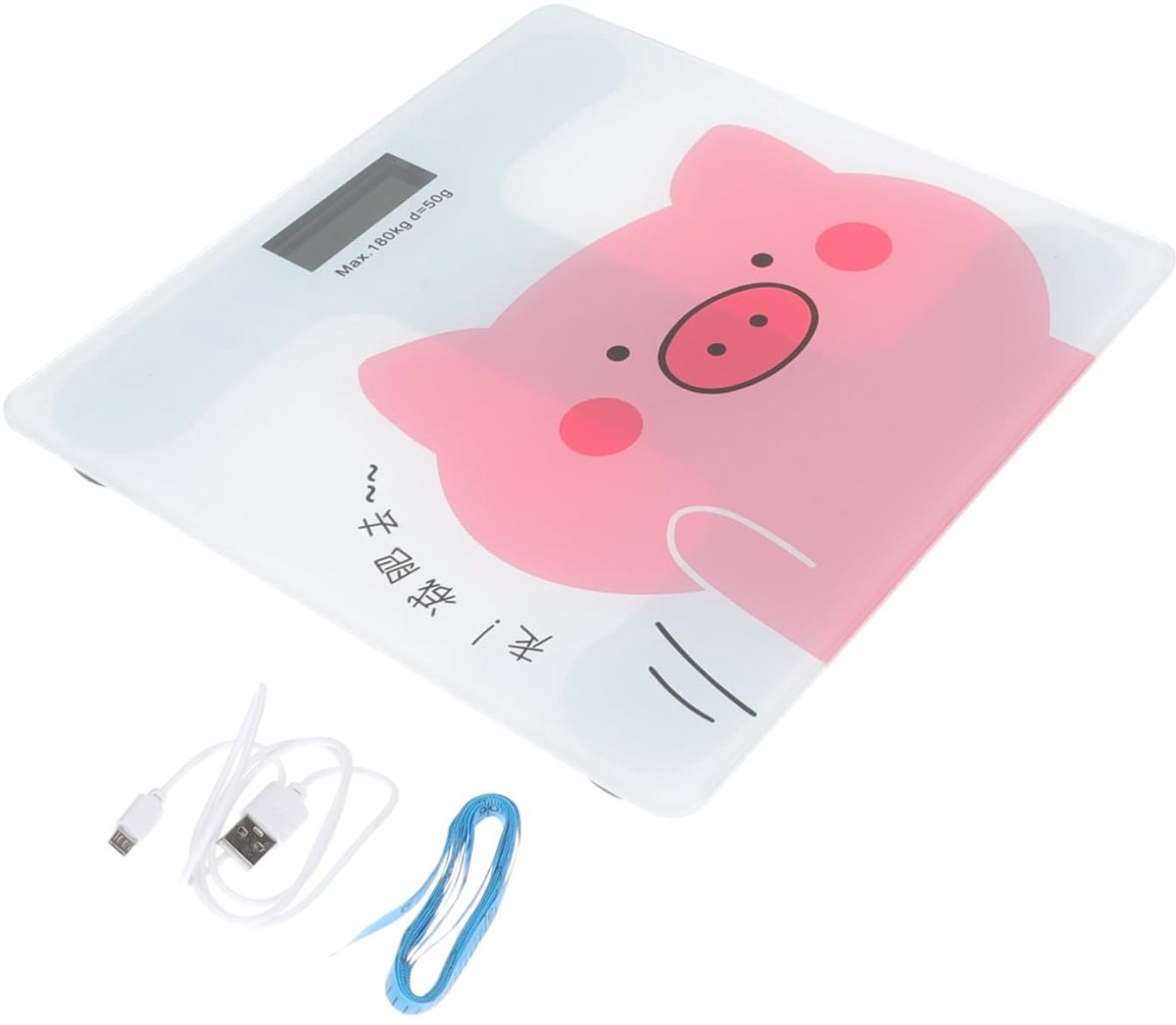 Digitale Weegschaal - Badkamerweegschaal Gewicht - Gezondheid Monitoren - Oplaadbare Batterij - 26 cm - Diverse Kleuren