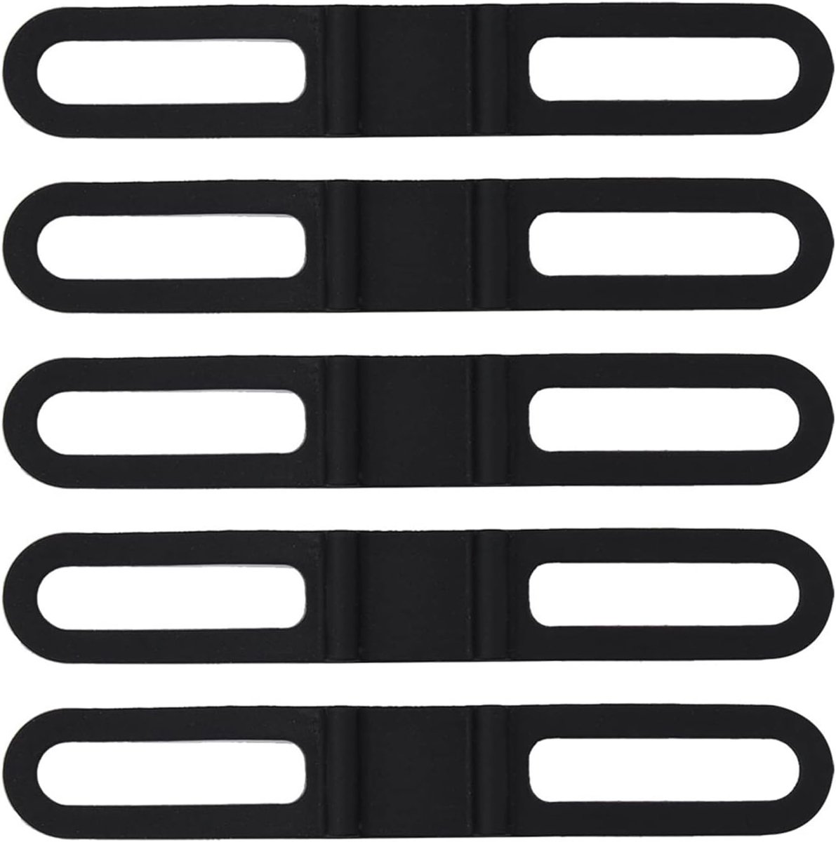 Fiets Bandjes - Universele Houders - Fiets Accessoires - Flexibele Siliconen - 5 Stuks - Zwart