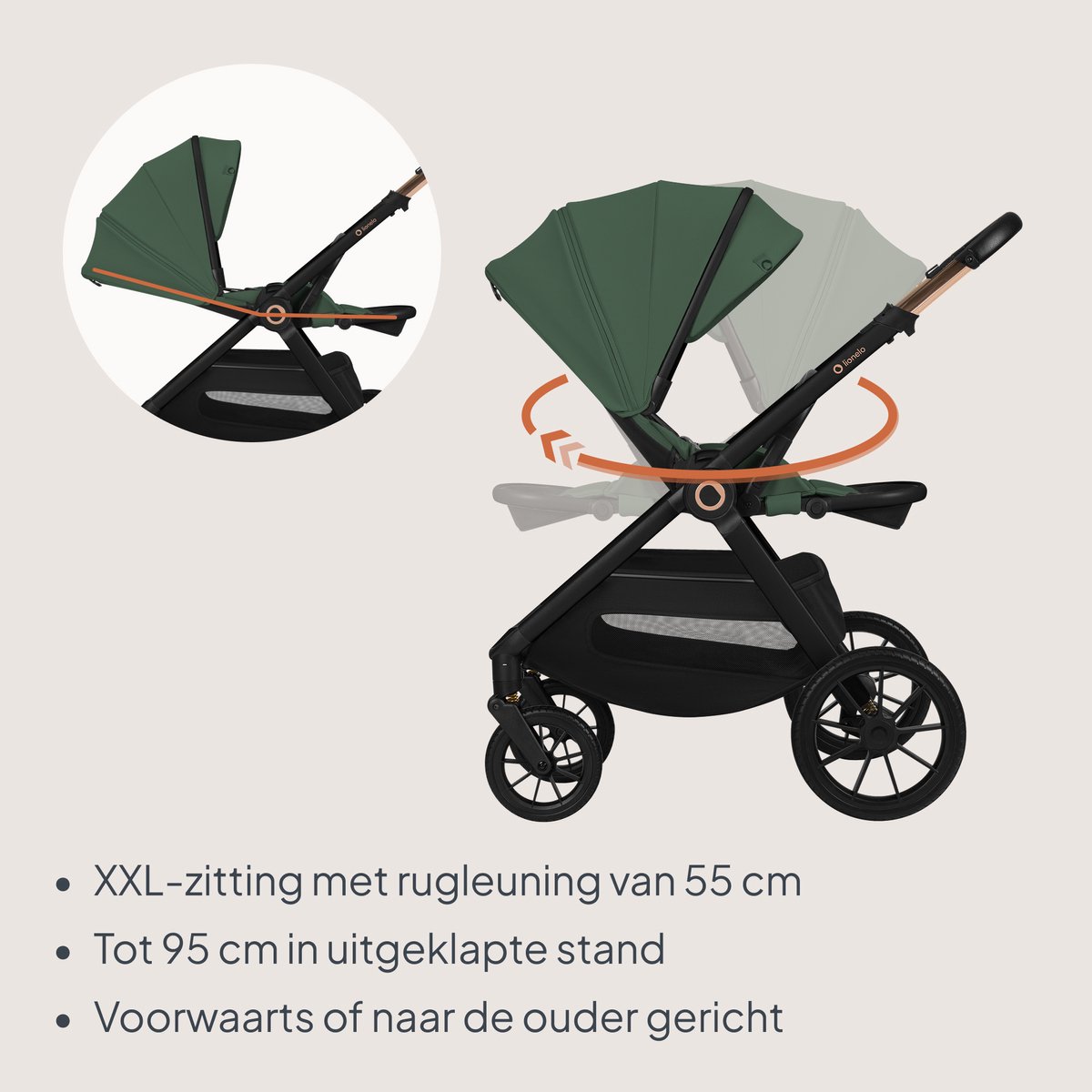 Lionelo Layla 3in1 - volledige kinderwagen set tot 4 jaar thumbnail 6