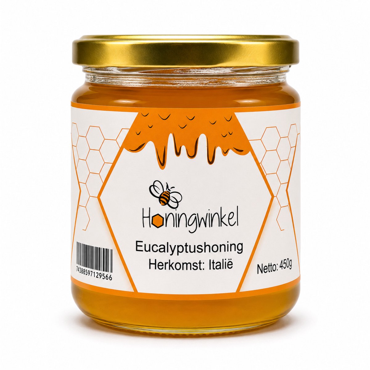 Eucalyptushoning 450g Italië Honingwinkel (vloeibaar)