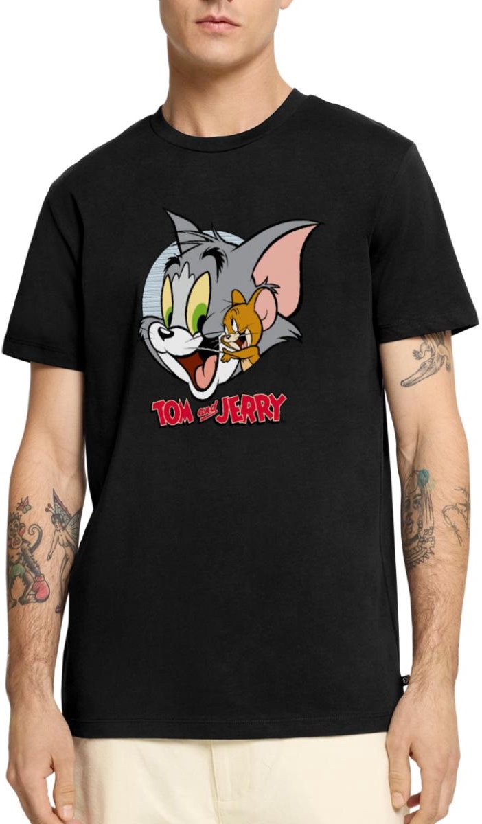 Tom En Jerry Knuffelig Premium T Shirt Heren