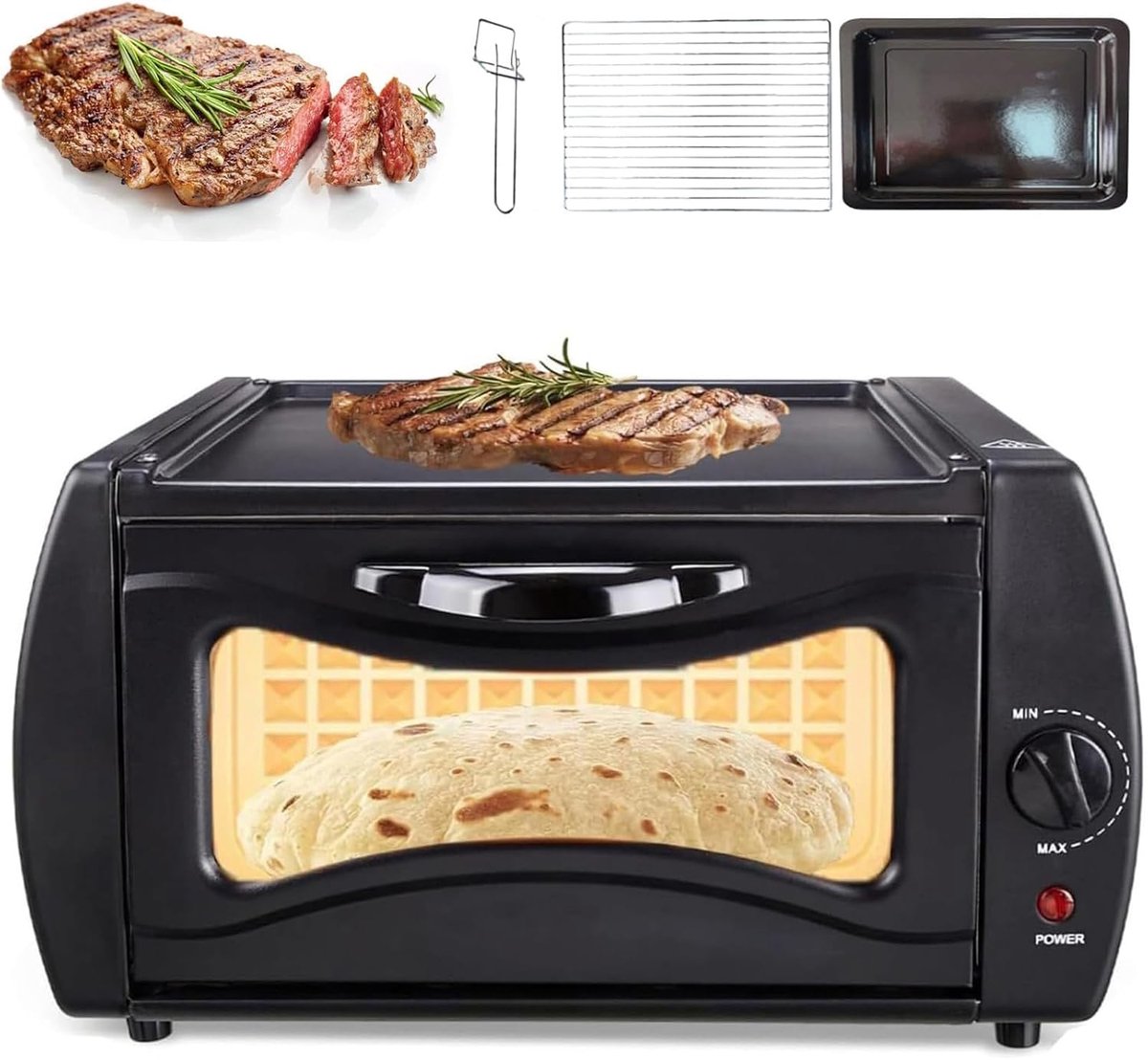 Elektrische Oven Keukenoven Mini Brood Bakken Hoge Temperatuur 15 Liter Zilver