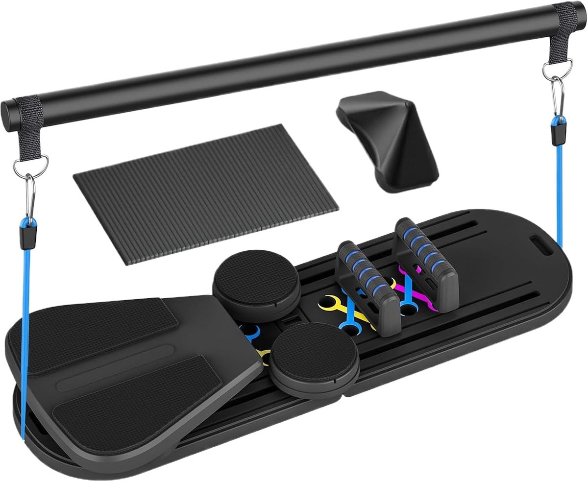 Pilatesbord - Reformer plank - Thuis trainen - Automatische rebound - 98 cm lengte - Zwart