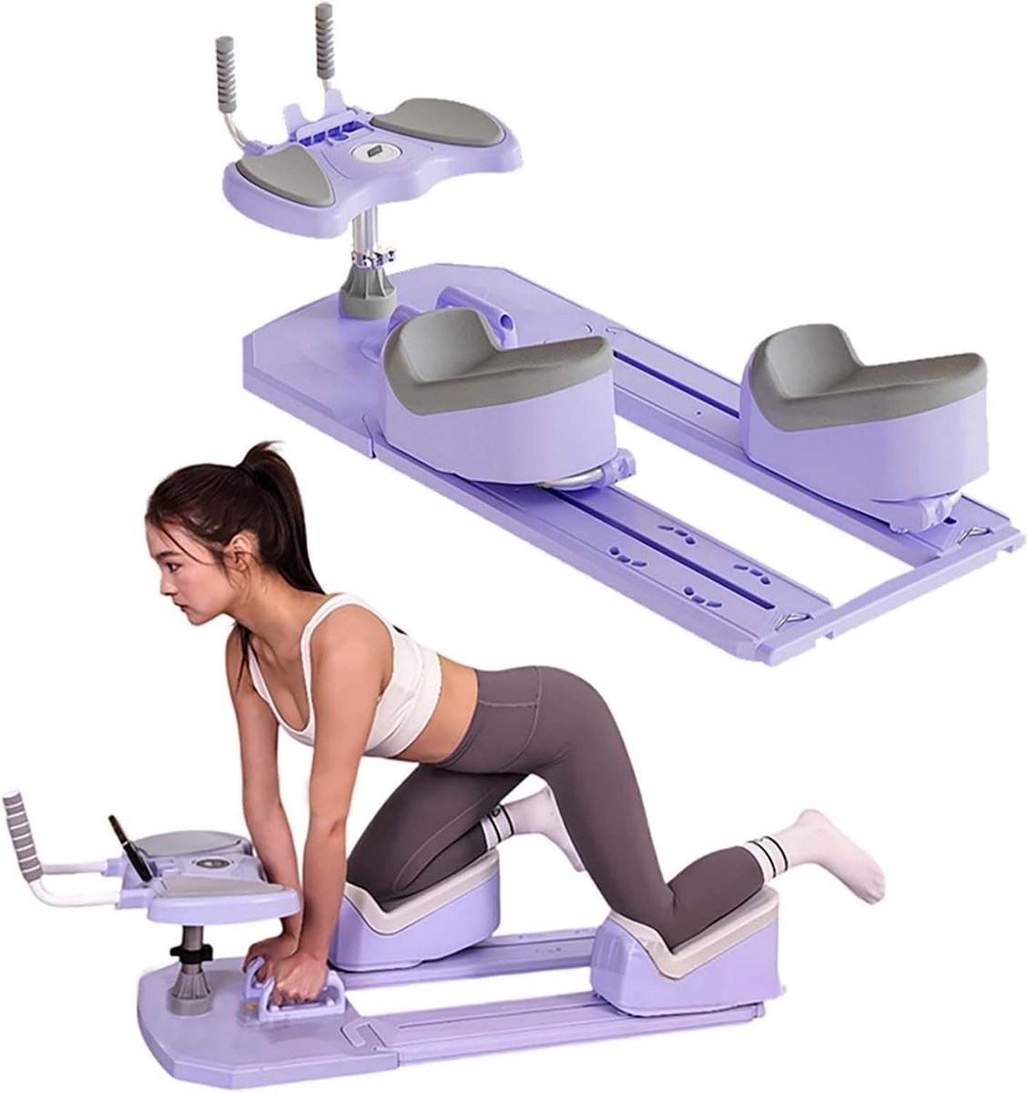 Kruiptrainingsmachine - Ruggengraat Trainer - Core Training - Dynamische Lendenstrekking - 120 cm - Paars