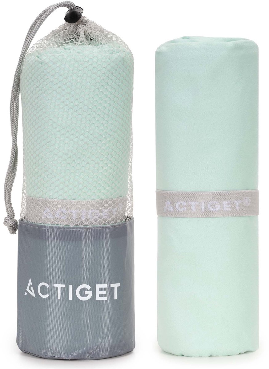 Actiget® Strandlaken | Badlaken | Sneldrogend | Strandhanddoek | Microvezel | 180 x 100 cm | Mint