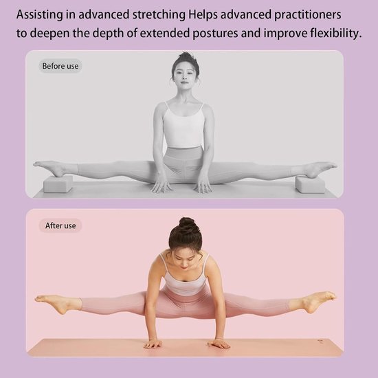 Yogablok Schuimblok - Pilates Hulpmiddel - Balans Training - Antislip Afwerking - 23 x 15 x 6 cm - Niet gespecificeerd — afbeelding 2