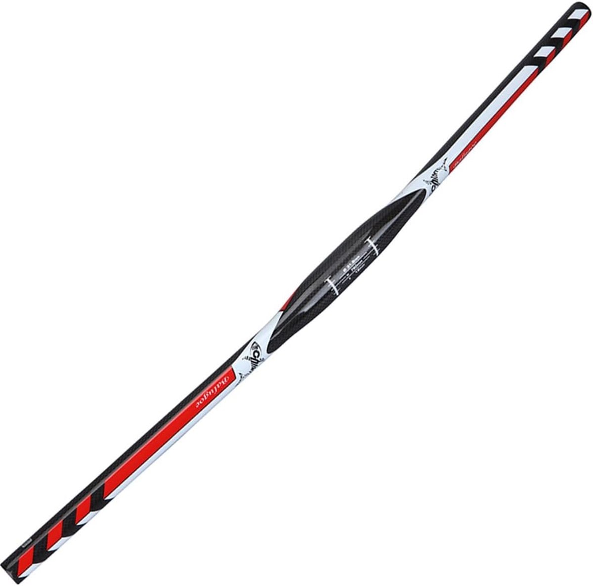 Fietsstuur Koolstofvezel - MTB Stuur Plat - Mountainbiken - Ergonomisch Ontwerp - 31.8mm 640mm - Zwart