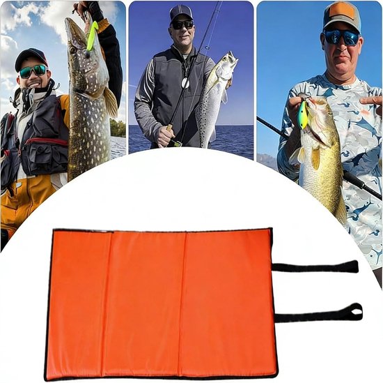 Gevoerde Vis Mat - Opvouwbaar Kussen - Veilig Vissen - Sneldrogend Waterdicht - 100x44cm - Groen — afbeelding 5