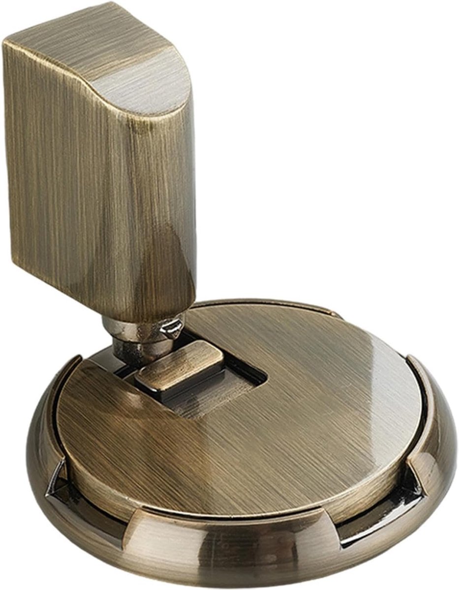 Deurstopper Binnen - Winddichte Stopper - Deuren Beschermen - Mechanische Sluiting - 7.4 x 6.6 x 6.6 cm - Brons