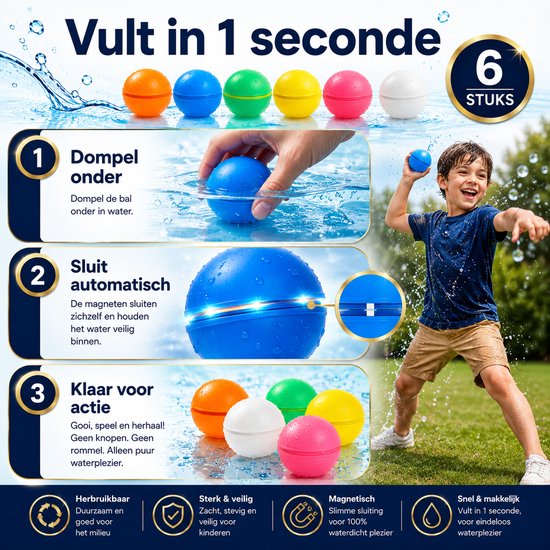 Ballons à Eau Réutilisables 10 Pièces – Auto-fermants, En Silicone, Faciles à Remplir, Pour Enfants Et Adultes, Jeux D'été