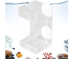 Aquarium Voerautomaat - Voerbak Aquarium - Vis Voeren - Voorkomt Algengroei - 9.5 x 5.4 x 5.4 cm - Wit