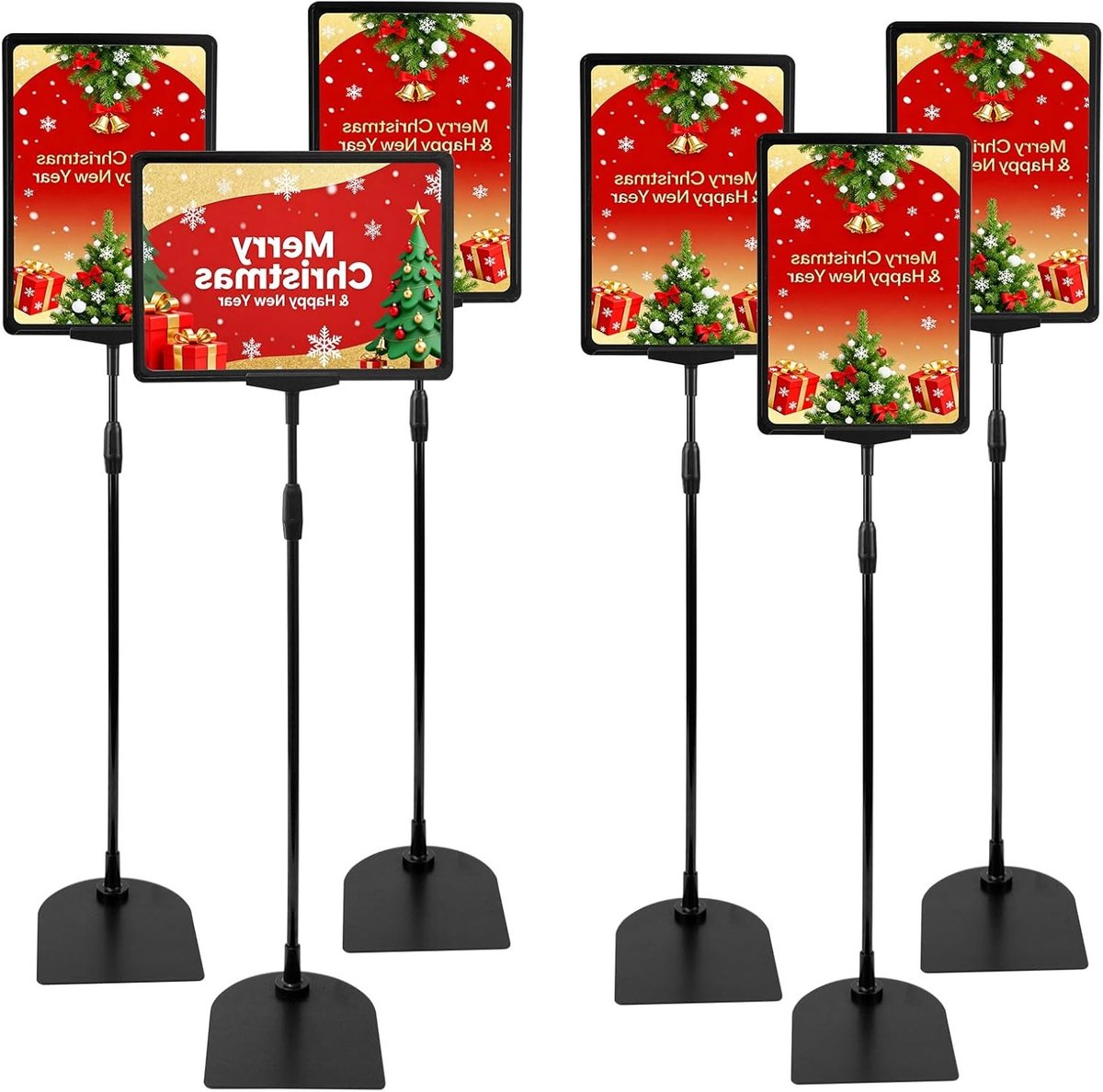 Informatieve A4 Klantenstopper, Verstelbare Posterstandaard voor Binnen en Buiten, Set van 6