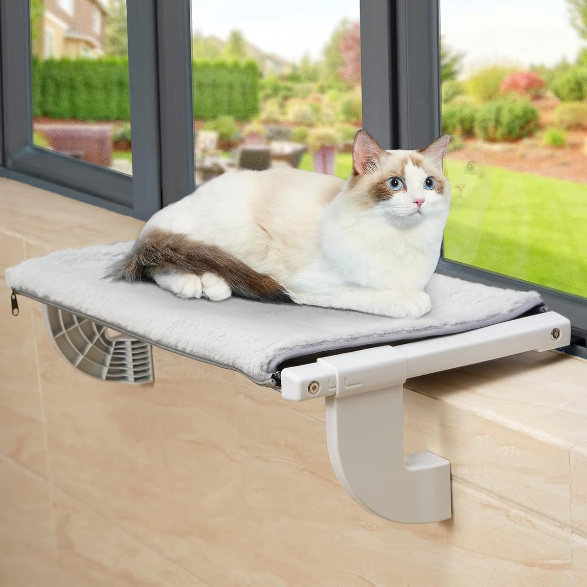 Cat Hammock voor Raam en Balkon - Comfortabele Hangmat voor Katten tot 18 kg - Ideaal voor Zonnebaden en Ontspanning - 68 x 34,5 cm