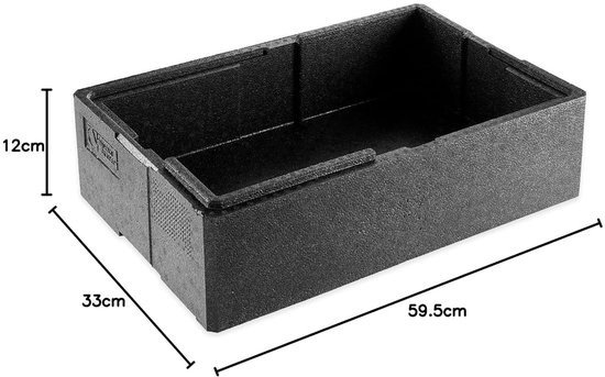 Thermobox - Isolatiebox Opslag - Voedsel Transport - Hoge Isolatiekracht - 20 Liter - Zwart — afbeelding 4