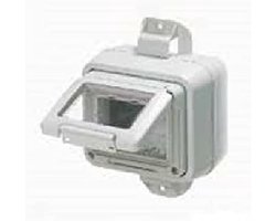 Vaste Houder - Tin Houder - Elektrische Installatie - 3-Zits - 12.2 x 8.5 cm - Matgrijs