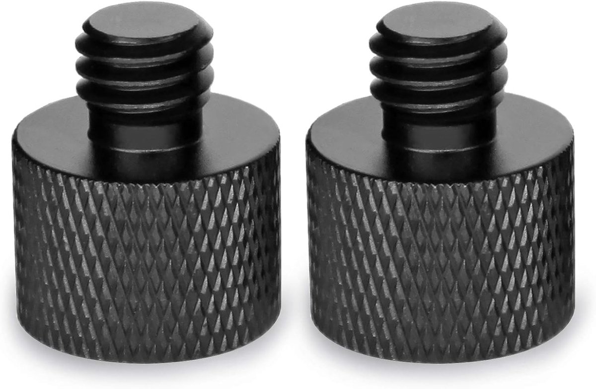 2pcs Thread Adapters, 5/8 Inch Male to 3/8 Inch Female Thread Adapter, for Microphone Holder on Camera Tripod - ShopVlot