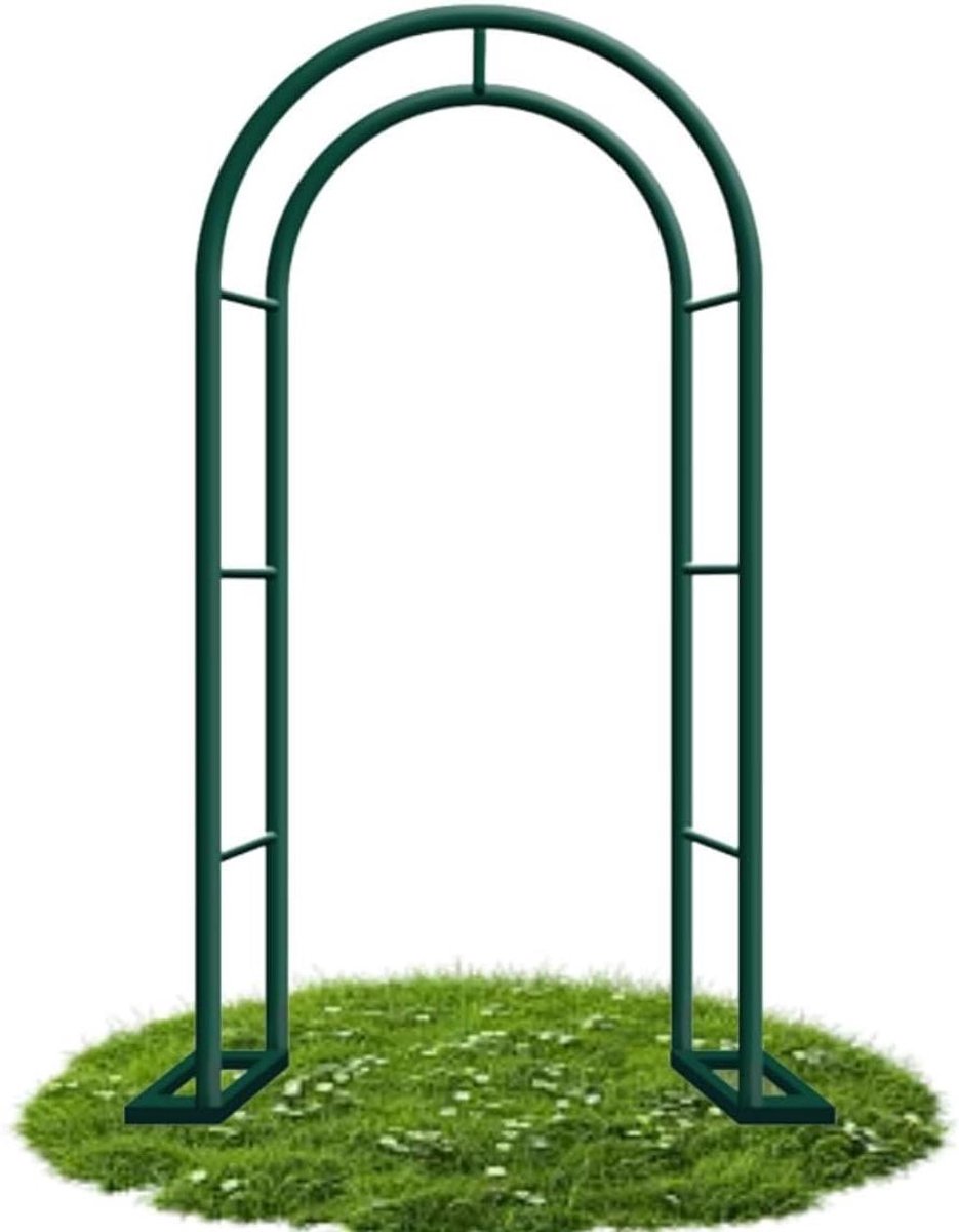 Tuinboog Metaal - Pergola Klimplanten - Bruiloft Decoratie - Roestbestendige Coating - 200-250 cm - Groen