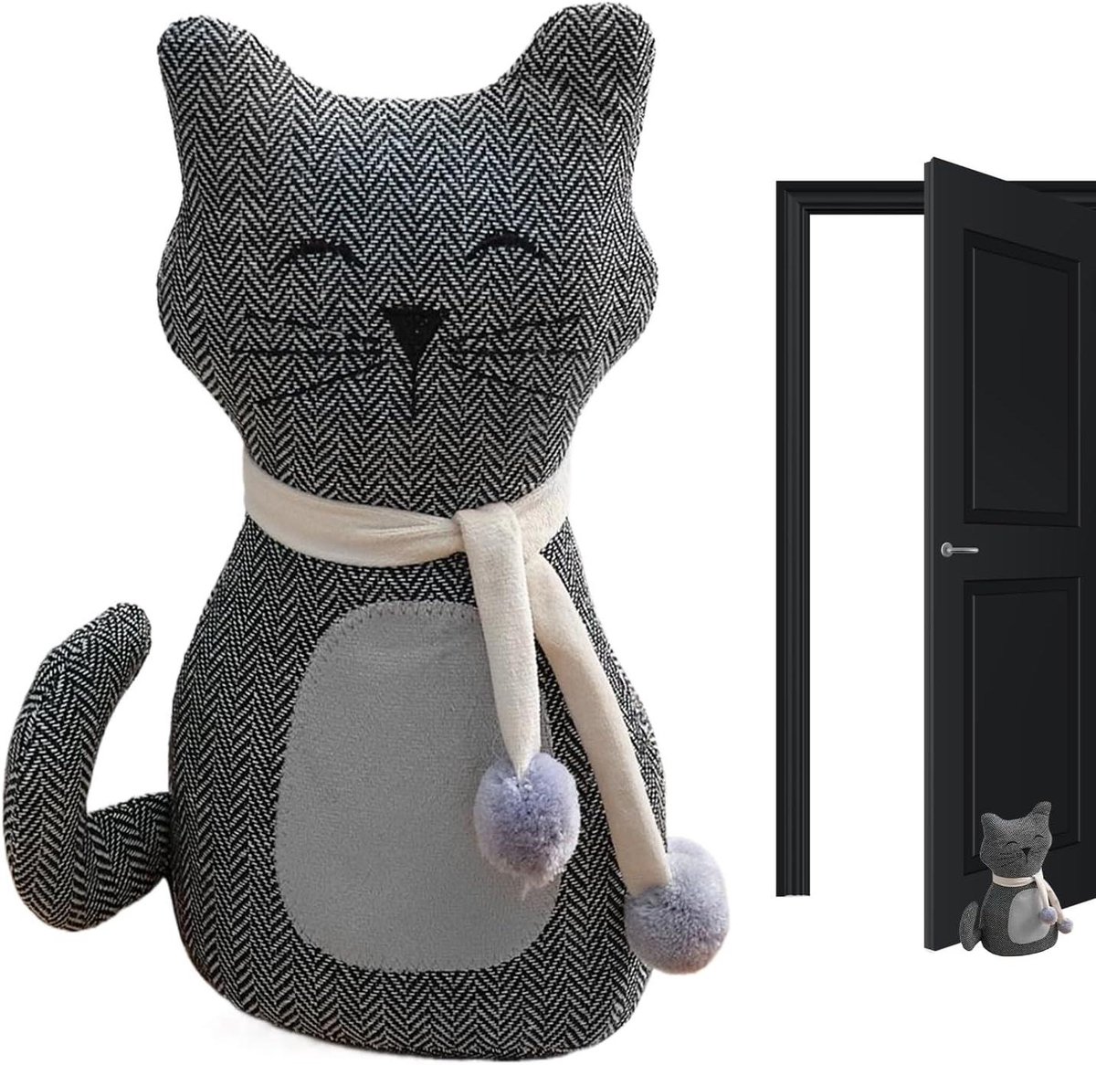 Katten Deurstopper - Dieren Stopper - Tocht Vangen - Niet-schurende randen - 28 cm - Enkele kenmerken