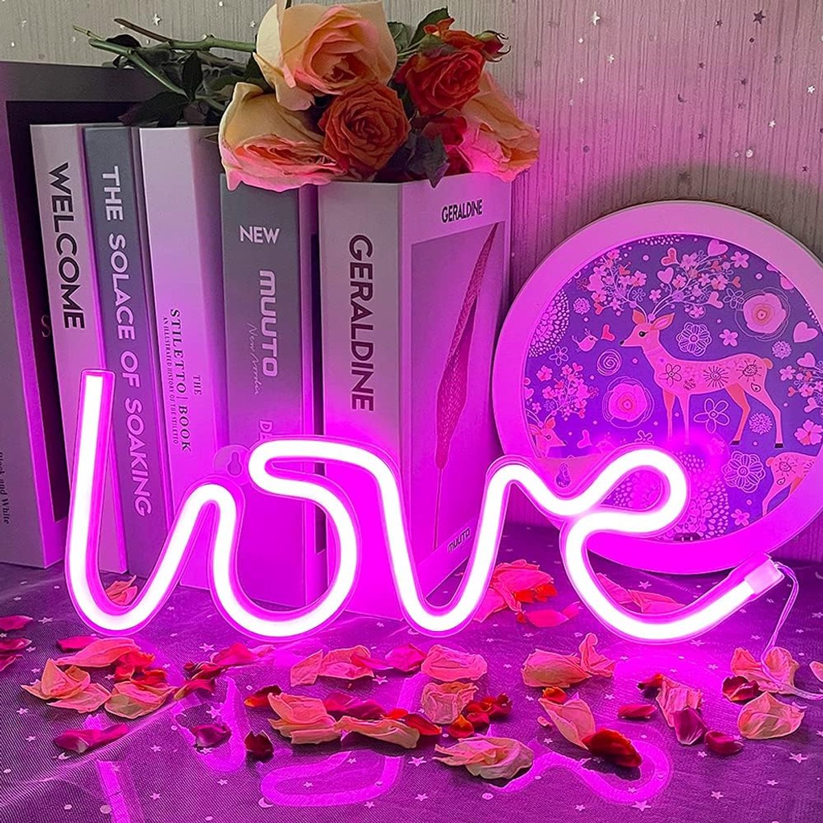 Licht Sign Liefde, Led Liefde Neon Led Sign USB of Batterij Aangedreven Slaapkamer Kerst Bar Party Neon Decoratie