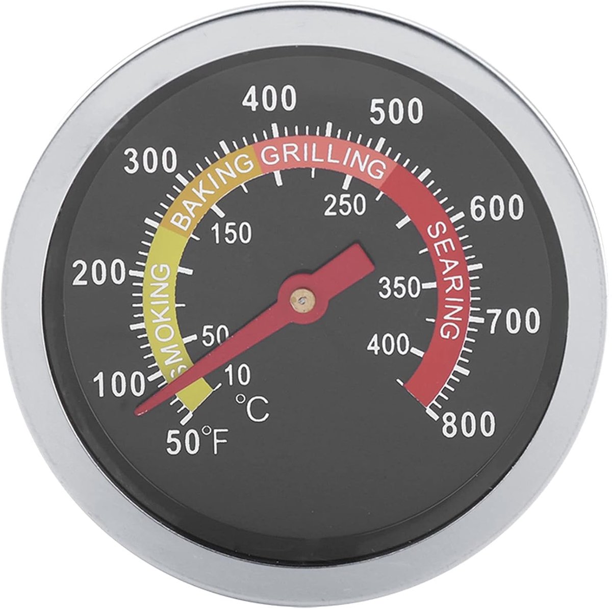 SnelShoppen - BBQ Grill Temperatuurmeter - RVS Barbecue Thermometer 50~800℉ voor Vlees, Rundvlees, Varkensvlees, Lam - Perfect voor Grillen, Kamperen,