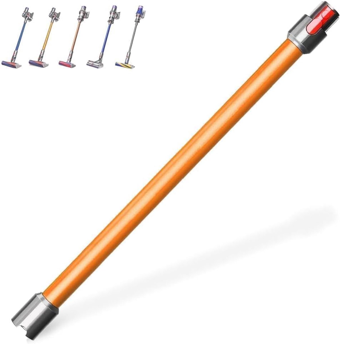 los te koppelen verlengbuis compatibel voor Dyson V7 V8 V11 V10 V15 stokstofzuigers, slang voor stofzuigers voor Dyson stofzuigers, verlengslang 74 cm (Oranje)