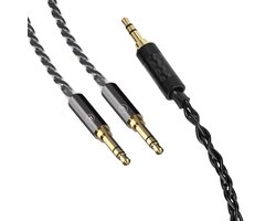 Upgrade Audiokabel Compatibel met Hifiman Sundara, Ananda, Arya, HE400SE, HE4XX, HE-400i, Denon AH-D600 AH-D7200 6N OCC 4,4 mm naar Dual 3,5 mm Vervangende AUX-kabel (3.5mm Male)