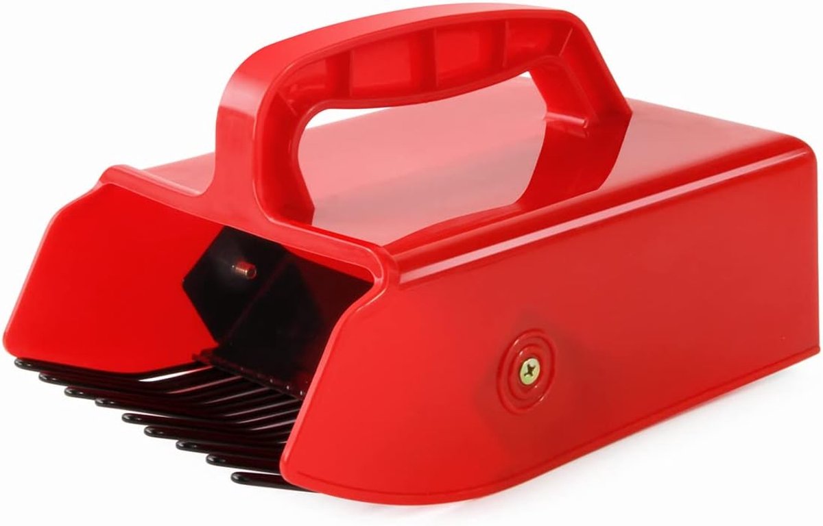 Bessenplukker, bessenkam, bosbessenplukker, schep gereedschap voor het plukken van frambozen, bramen, bosbessen en aalbessen (rood)
