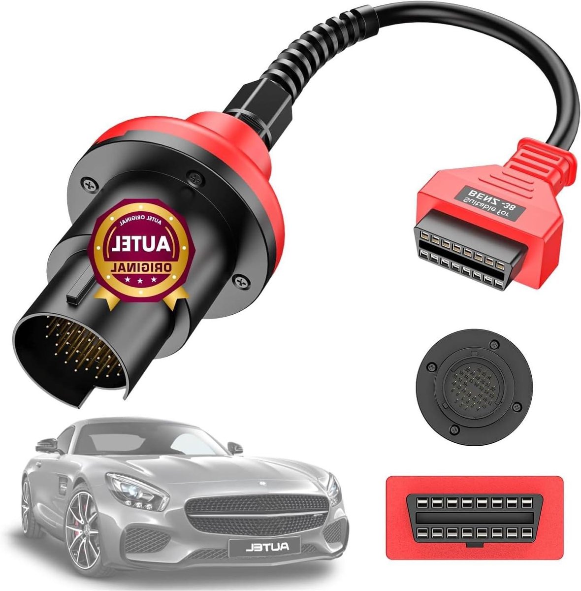 Benz OBD2 Adapter - Diagnosekabel Mercedes - Auto Diagnose - 38 naar 16 Pins - Niet gespecificeerd - Zwart