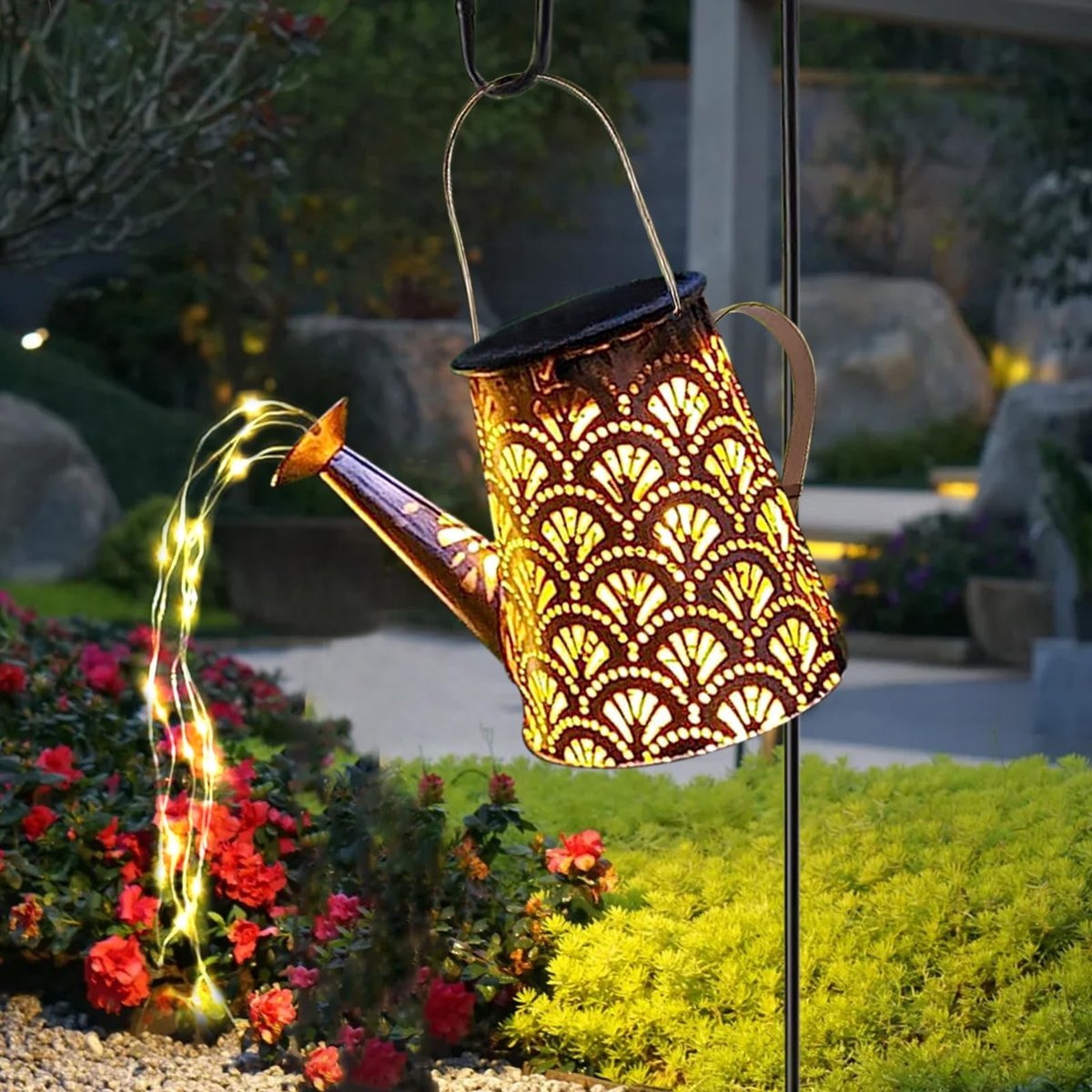 Omgoods - Solar Watering Can met Verlichting voor Tuin en Pad