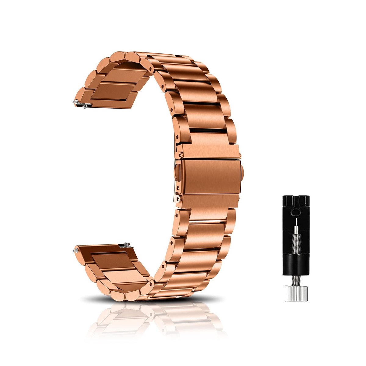 Omgoods - Vervangende RVS Horlogeband 18-22 mm met Snelle Bevestiging