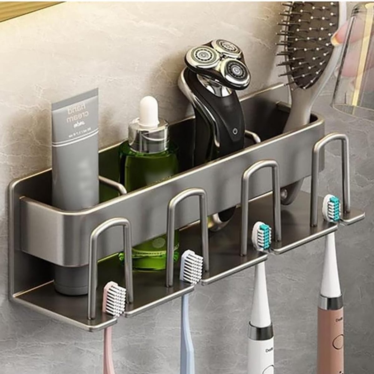 Omgoods - Wandmontage Tandborstelhouder met 4 Haken