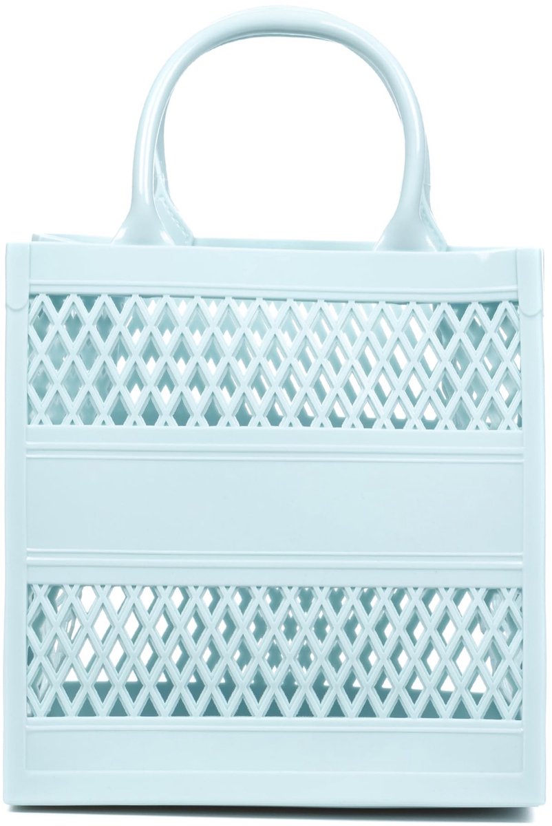 Omgoods - Silicone Shopper Bag met Handvatten Lichtblauw