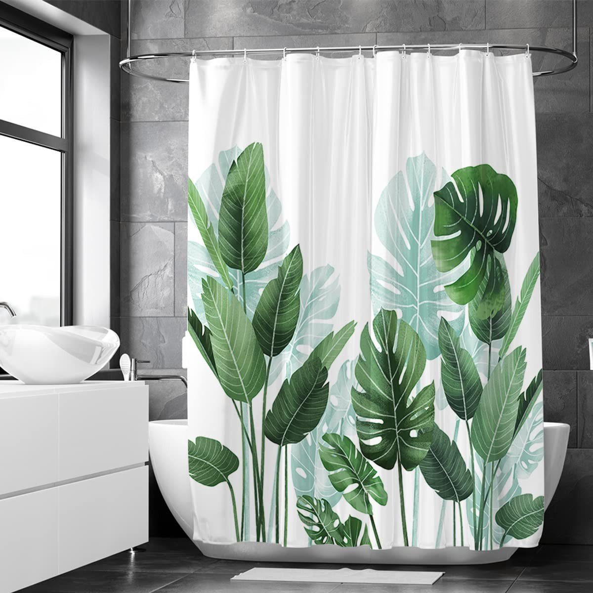 Omgoods - Strelitzia Douchegordijn 180x200 cm - Waterdicht en Moldbestendig