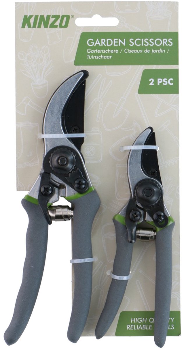 Kinzo Tuinschaar Set - 2 Stuks - Snoeischaar voor Takken en Struiken van Kinzo — afbeelding 3