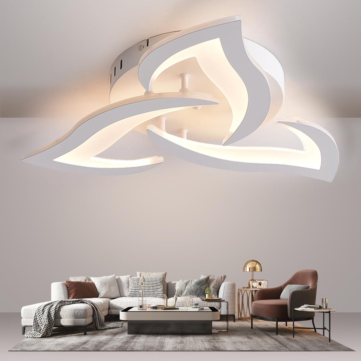 Omgoods - Dimbare LED Plafondlamp met Geheugenfunctie voor Woonkamer en Slaapkamer