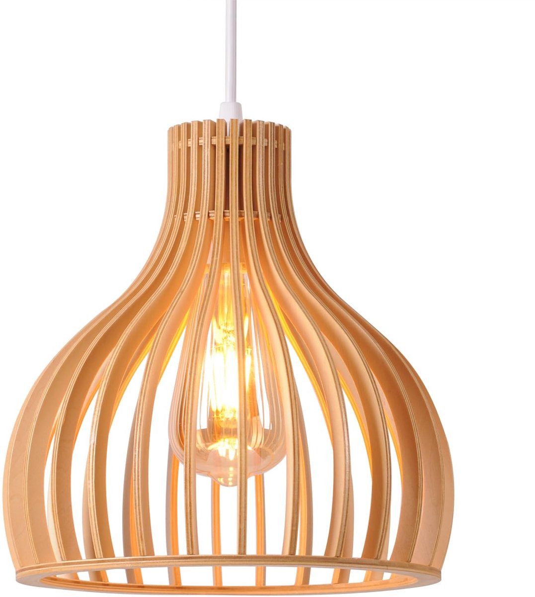 Omgoods - Hangende Vintage Kroonluchter van Hout voor Binnen