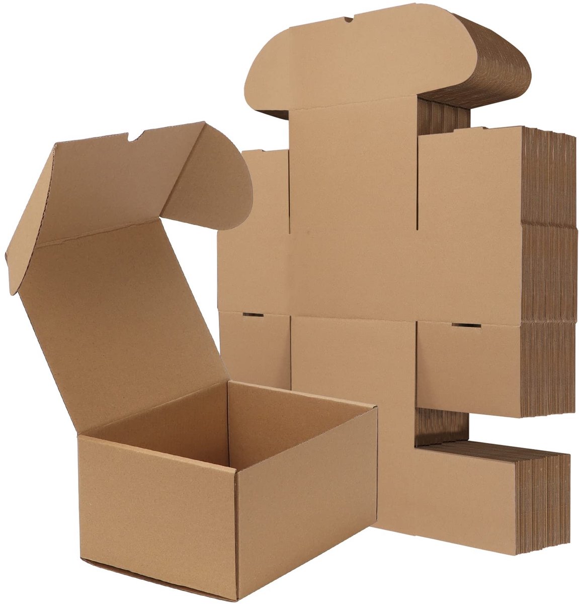 Omgoods - Set van 25 Robuuste Kartonnen Verzenddozen 20.3 x 15.2 x 10.2 cm