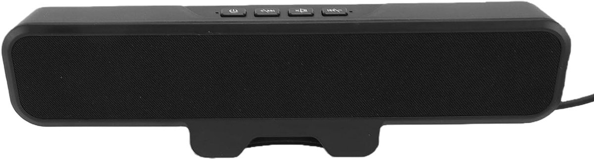 Computer Speaker Bar - Desktop Geluid PC Geluid - Muziek Luisteren - Ruimtebesparend Clipontwerp - 248 mm - Zwart