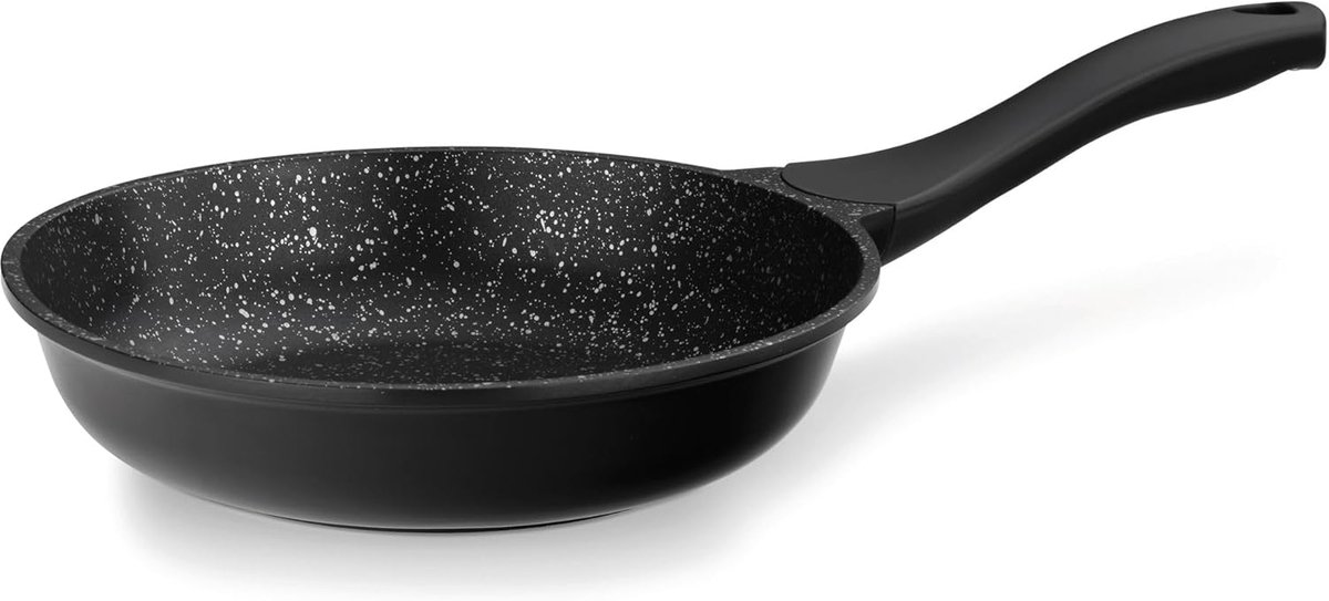 12216 Koekenpan, anti-aanbaklaag, aluminium, geschikt voor inductiekookplaten, diameter van 24 cm, Stella Nova