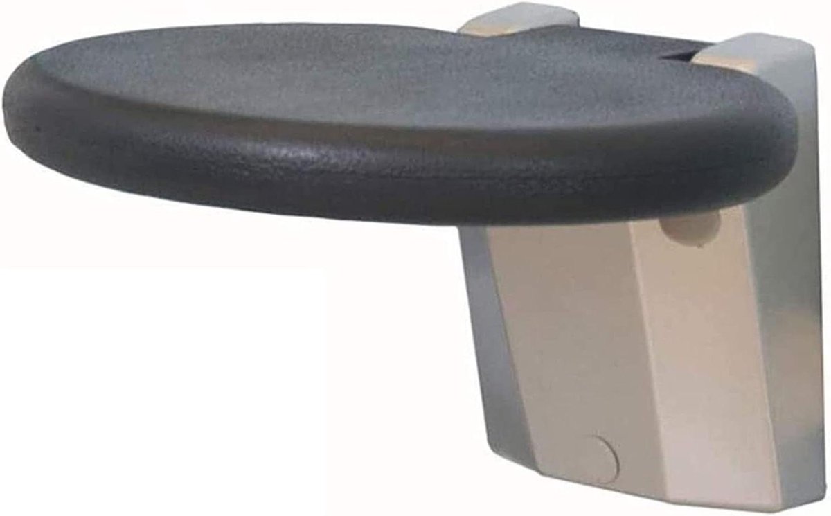 Badkruk Vouwkruk - Wandstoel Douchekruk - Veilig Douchen - Opklapbaar Wandmodel - 130 kg draagvermogen - Zwart
