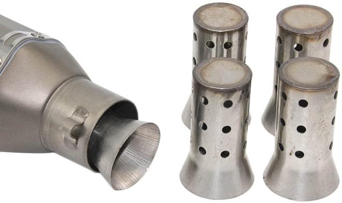 Uitlaat Inzetstuk, Universele 51mm Motorfiets Uitlaat Uitlaatpijp Inzetstuk Baffle Silencer Uitlaat Montage Inzetstuk