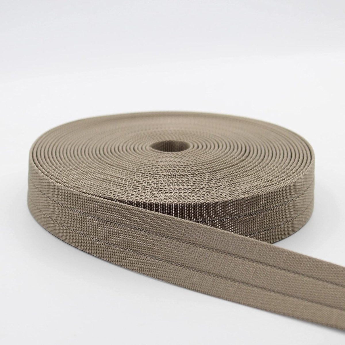 5 meter ribriem, polyester, verschillende kleuren, 07, beige, 30 mm